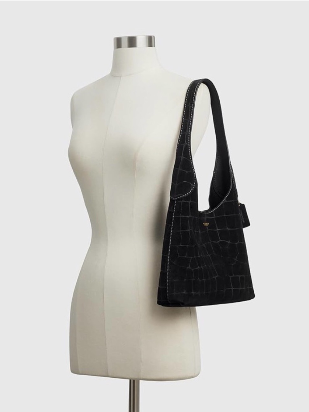 Coach Brooklyn Shoulder bag 28 in Croc embossed & Dust bag - Picture 4 of 10